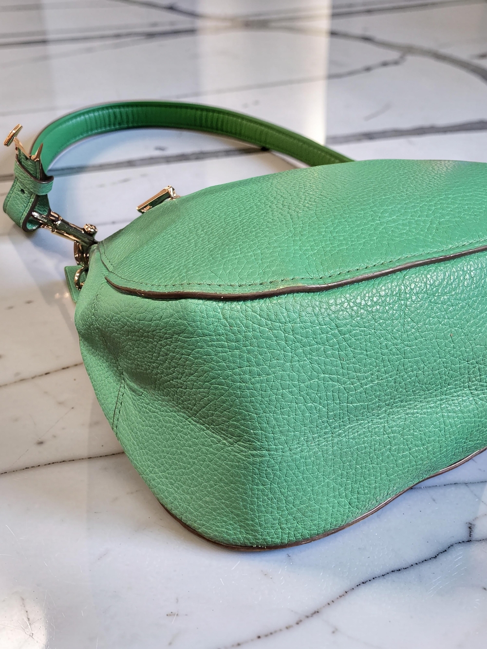 Coach Jes Leather Hobo Bag Mint Green Horse & Carriage-F72702 - Picture 11 of 14